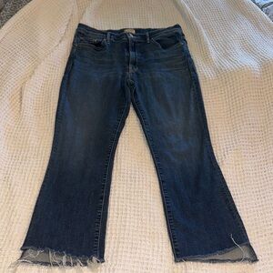 MOTHER Deep Indigo Cropped Jeans